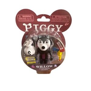 Roblox Piggy Willow Series 2  Action Figure w DLC 2021‎ Gray Wolf Silver Paw